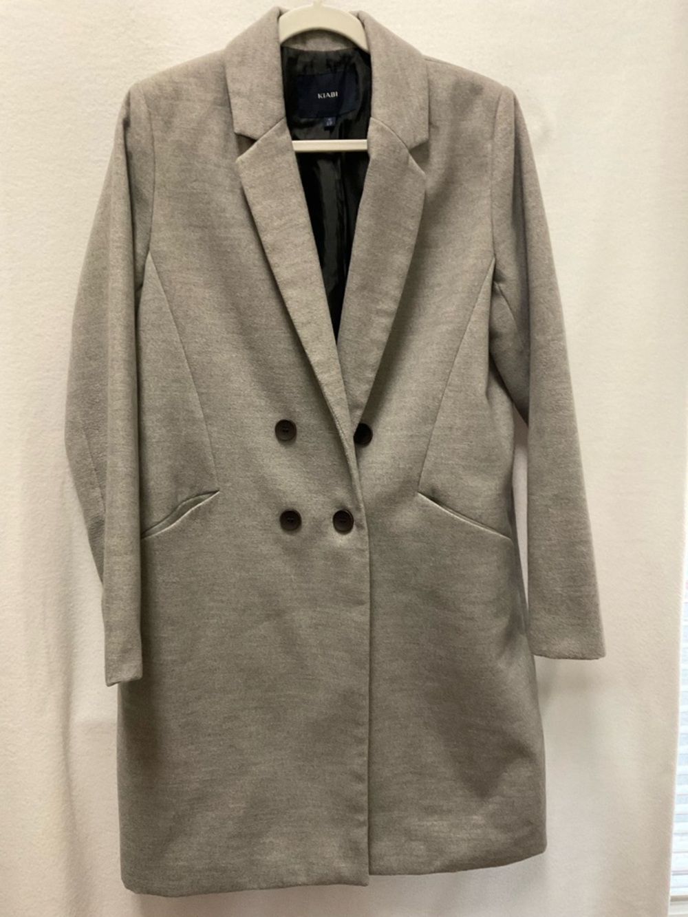 Light Gray Double-Breasted Trench Coat by Kazar